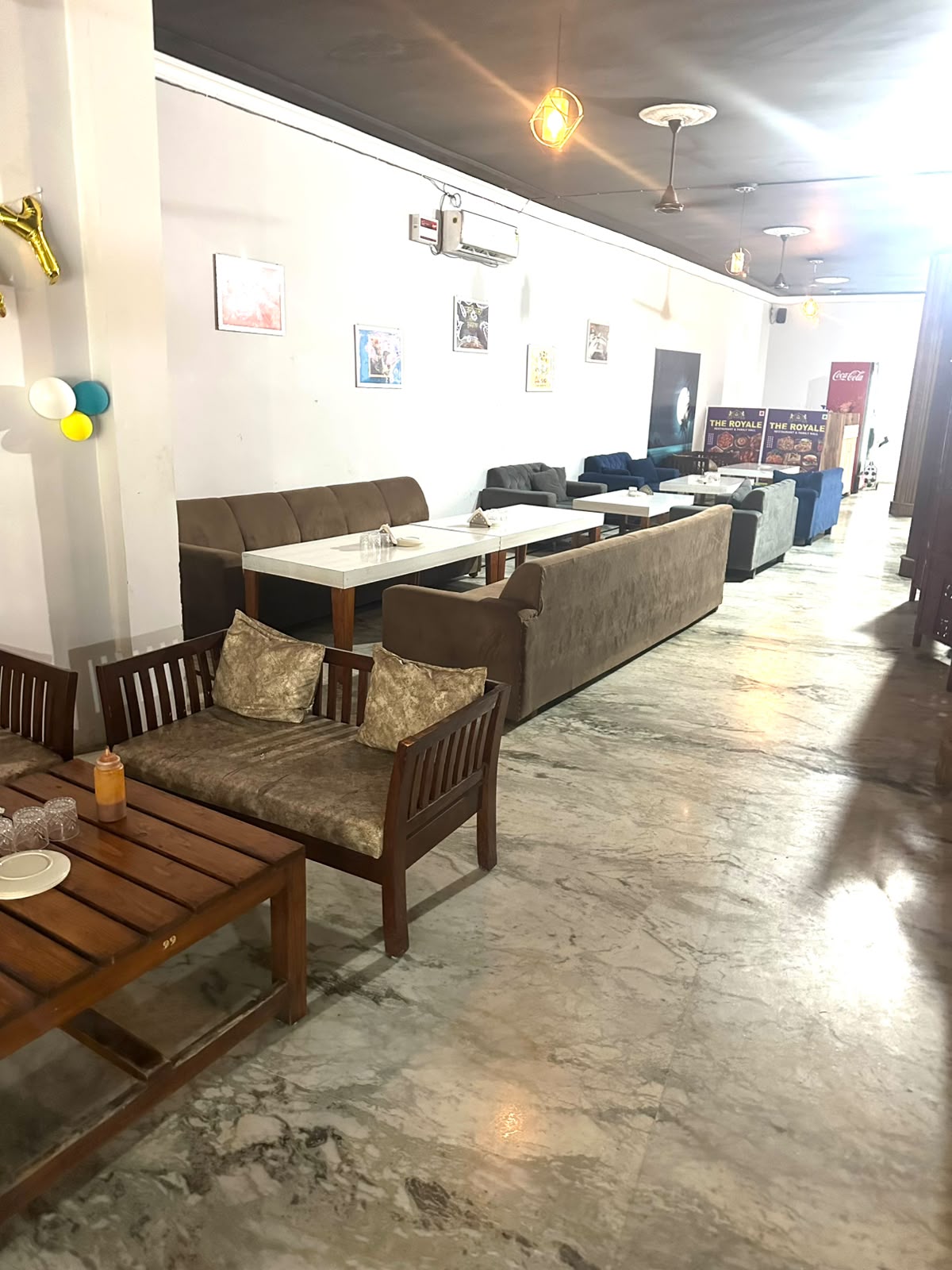 Lounge seating inside The Royale