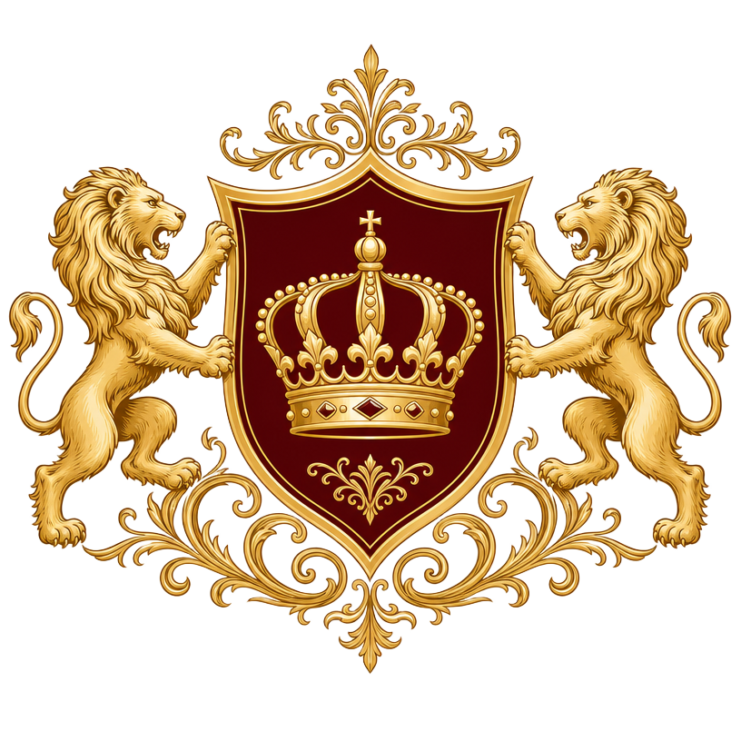 The Royale crown and lions crest